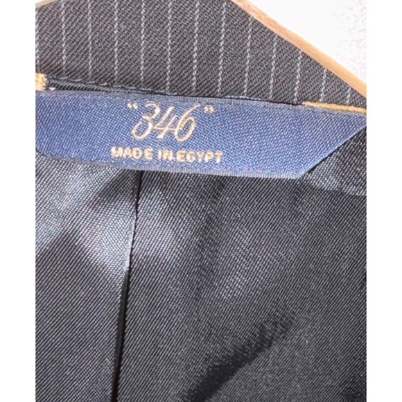 Brooks Brothers 346 Men's 2 Pcs Black Pinstripe Wool Suit 41R Jacket 34x33 Pants - Picture 11 of 16